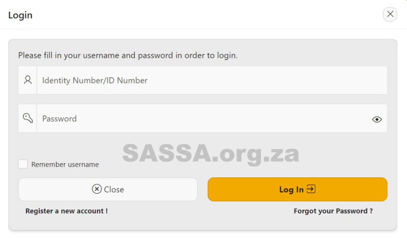 SASSA Login