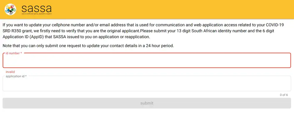 SASSA SRD Update Phone Number