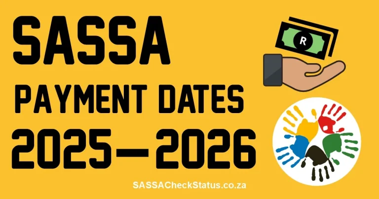 SASSA Grant Payment Dates 2025-26
