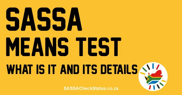 SASSA Means Test