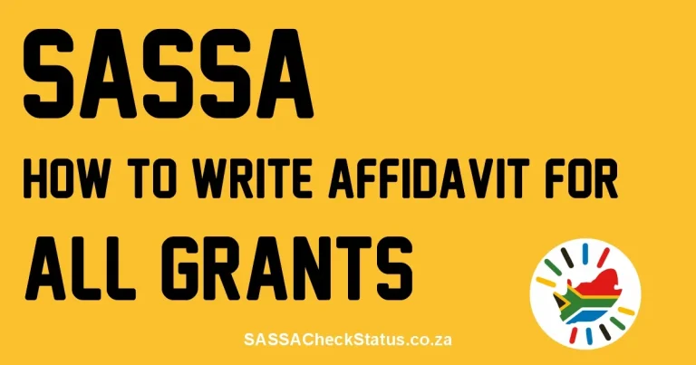 How to Write Affidavit for All SASSA Grants