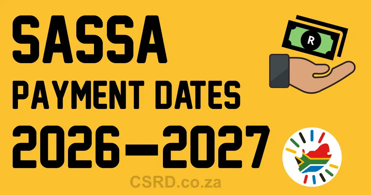 SASSA Payment Dates 2026-27
