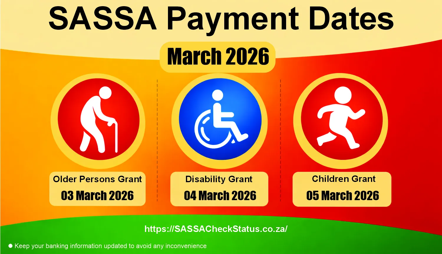 SASSA Payment Dates March 2026